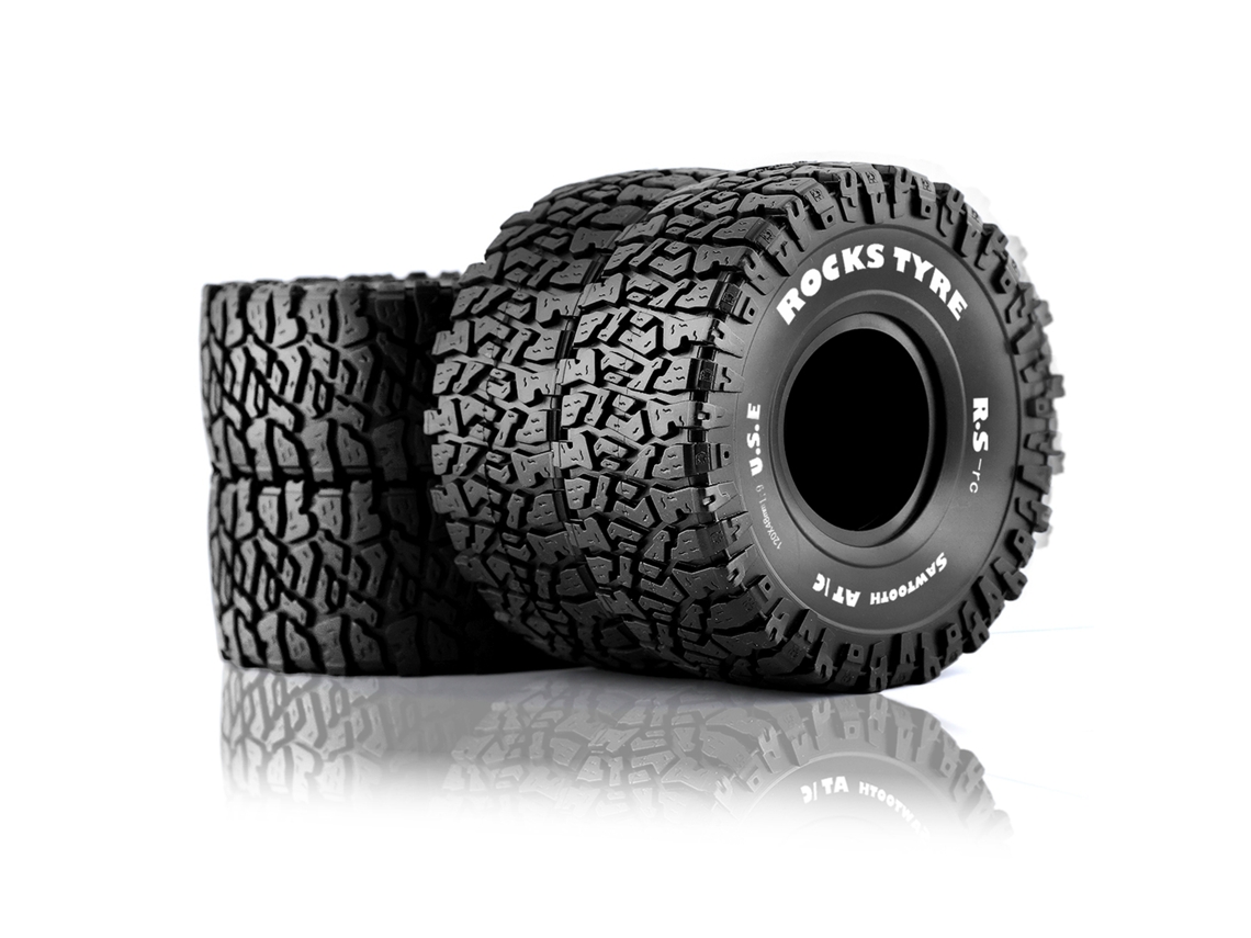 Pneus De Borracha Para Carro Telecontrolado Crawler 1,9 Polegadas 120*48mm 4 Unidades Para Trax4 Axial Scx10 Wraith Yikong Rgt Wrangler 1/10