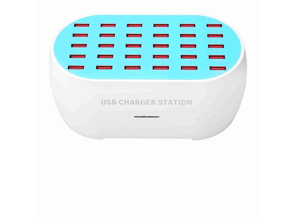 Estación De Carga Usb De 30 Puertos 160w Con Identificación Inteligente De Múltiples Dispositivos
