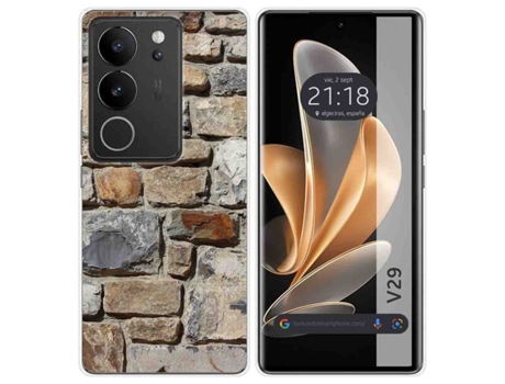 Funda Diseño Ladrillo para Vivo V29 5G TUMUNDOSMARTPHONE Silicona Multicolor
