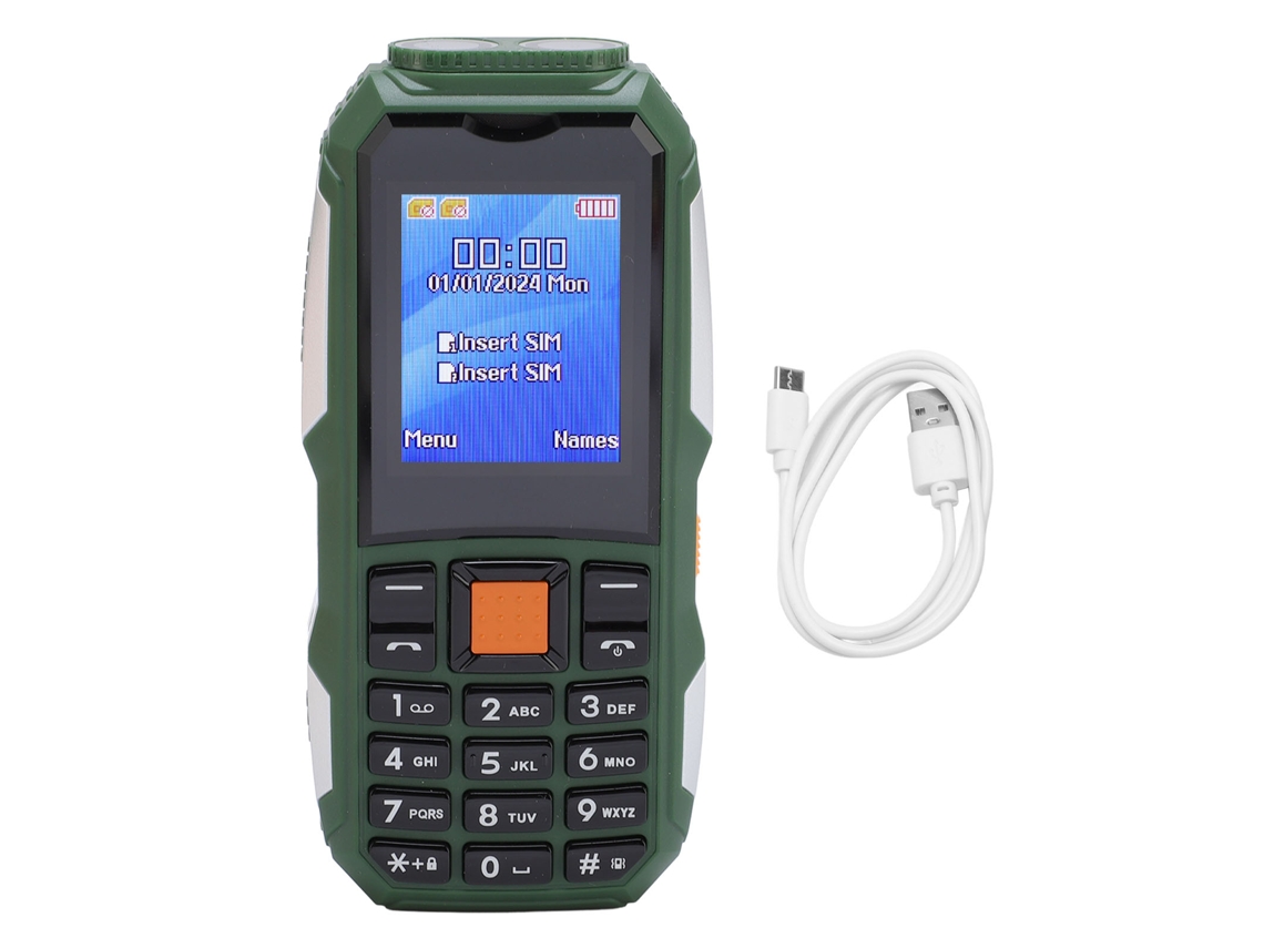Telefone Celular Para Idosos Tela 1.77 Polegadas Bateria 4800mah Dual Sim Verde 2g