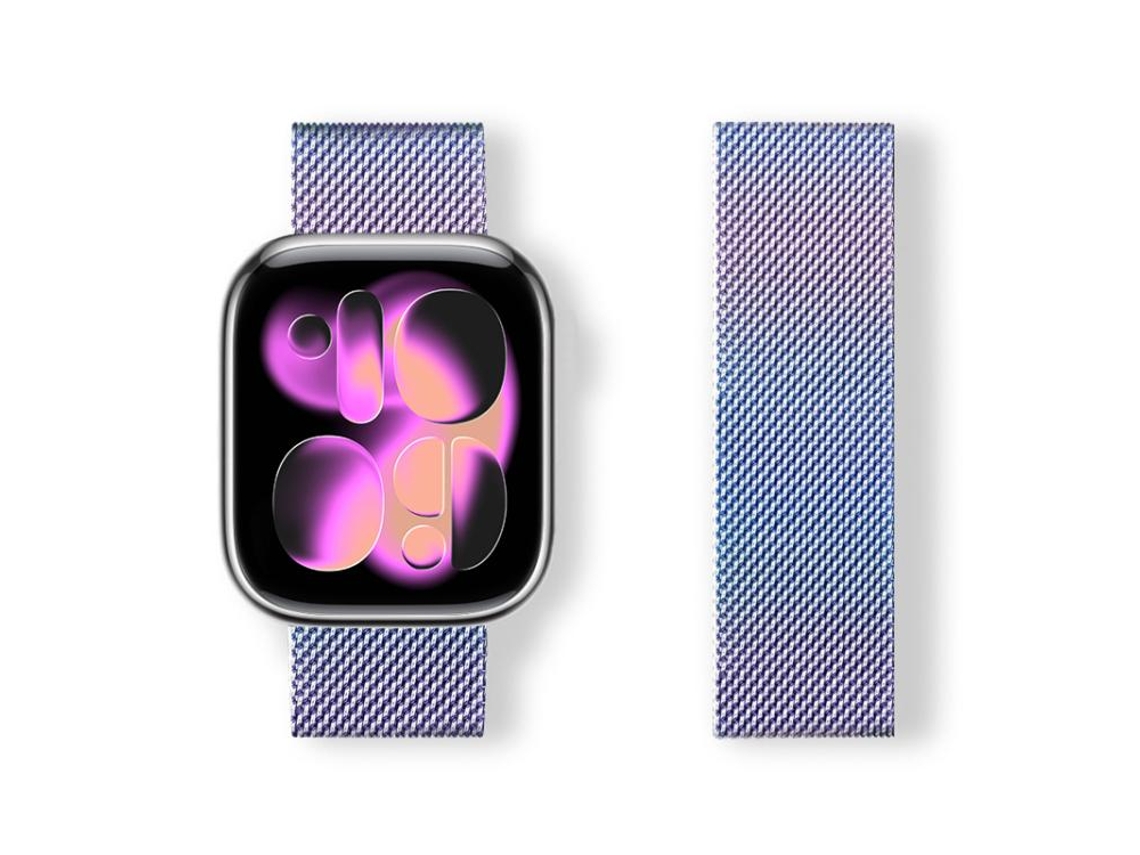 Pulsera magnética milanesa FWINL para Apple Watch de 46/49/45/44 mm, acero inoxidable