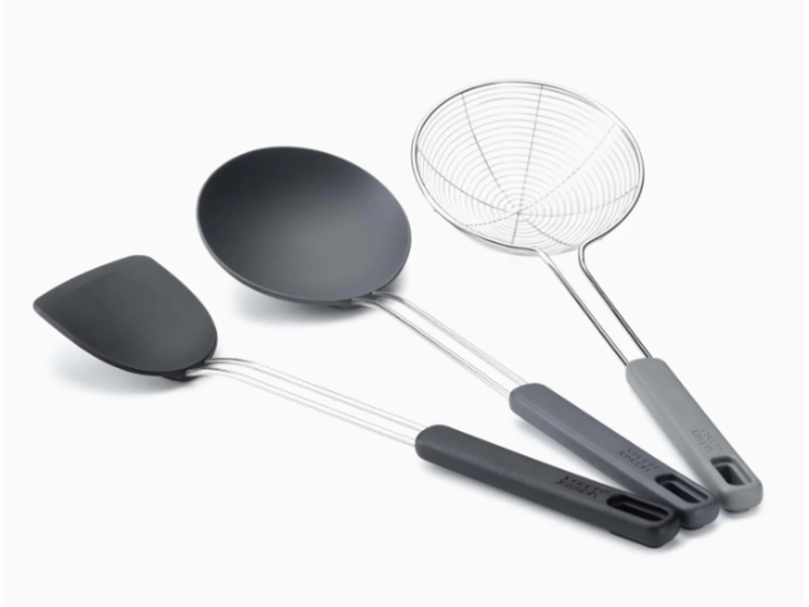 Juego de utensilios para wok Joseph Nest Fusion de 3 piezas: diseño funcional y elegante, ideal para cocinar sin dañar tu wok.
