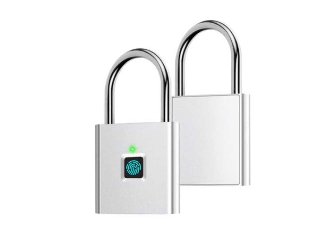 Cerradura inteligente Skyhe Jz11 plateada con sensor de huellas dactilares