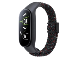 Capa Para Xiaomi Mi Band 7/6/5/4/3 - Fivela Magnética - Laço Trançado Integrado Preto Starlight