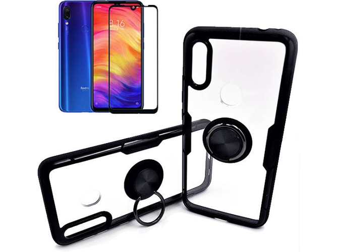 Kit Carcasa y Protector Cristal 5D Xiaomi Redmi 7 Clear Armor Transparente