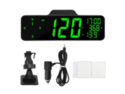 Pantalla HUD de 9 pulgadas para coche, alarma de exceso de velocidad, velocímetro GPS, velocidad, kilometraje, velocidad, velocidad, universal para la mayoría de los vehículos.