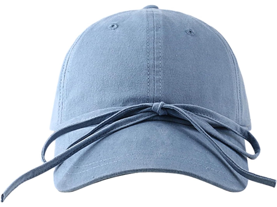 Gorra De Béisbol Coreana Con Lazo, Ajustable, Para Mujer, Con Protección Solar, Transpirable, Con Visera Y Ala Larga, Ideal Para Acampar.
