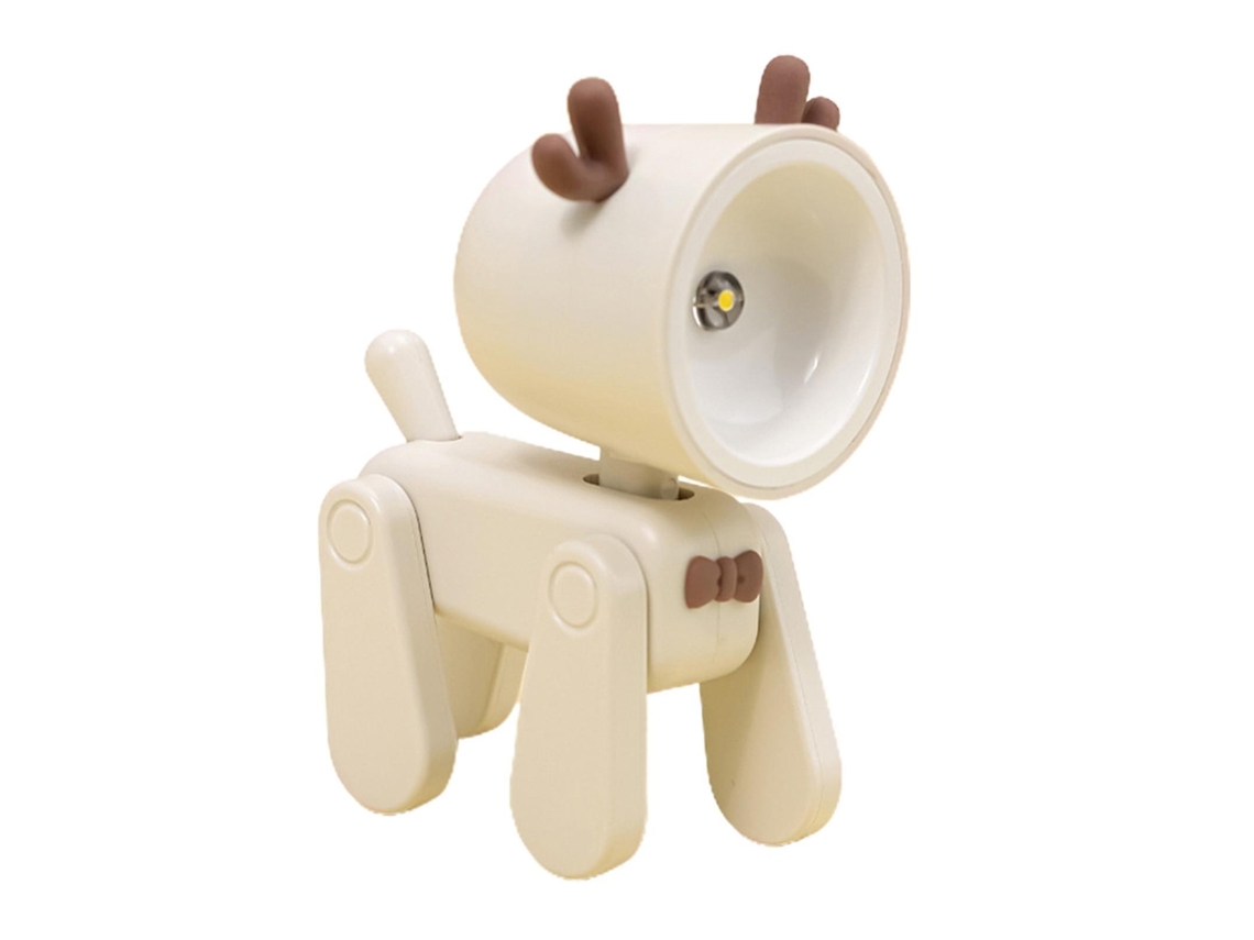 Rebe-lámpara De Lectura Led Recargable Con Brazos Flexibles Adorable Para Dormitorio Ciervo Beige