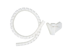 Yncm2026-manguera Enrollable Para Organización De Cables Con Clip 10m Blanco Diámetro 16mm