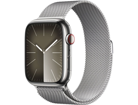APPLE Watch Series 9 GPS+Cellular 45 mm Acero Inoxidable Plata con Loop Milanesa Plata
