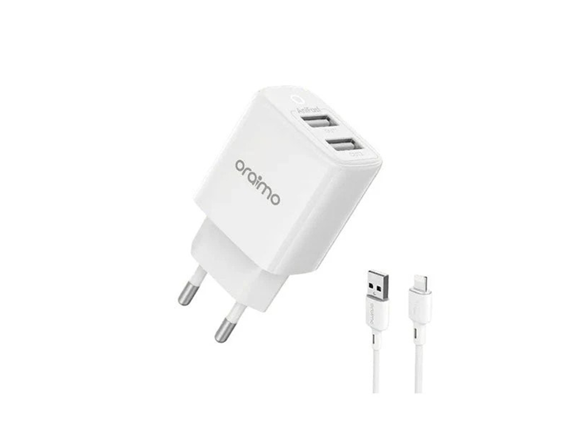 Conjunto De Cargador De Pared (2 Puertos U, Potencia 12w)
