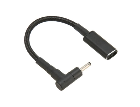 HURRISE Adaptador Usb C Hembra a Dc Macho 3 0X1 0Mm 100W con Cable Corto