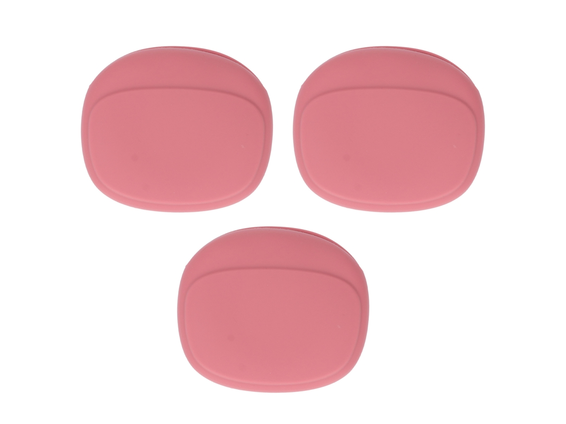 3 Fundas Portátiles De Silicona Para Auriculares Para Protección Y Almacenamiento - Rosa