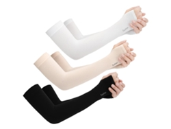 JILLIOPER 3 Pares de Mangas de Protección UV en Seda Fría para Ciclismo y Carrera al Aire Libre para Hombre y Mujer