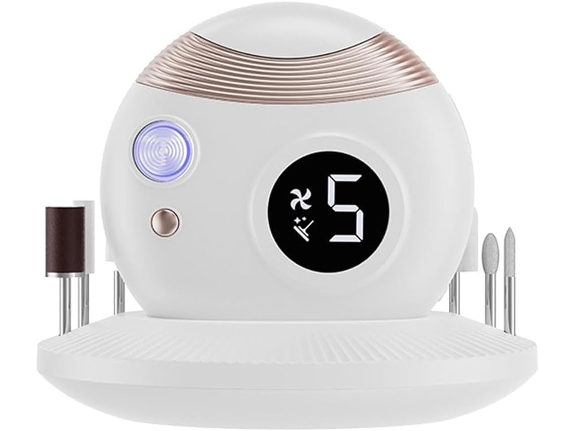 Cortauñas Eléctrico Con Luz, Recortador De Uñas Automático Para Personas Mayores, Blanco