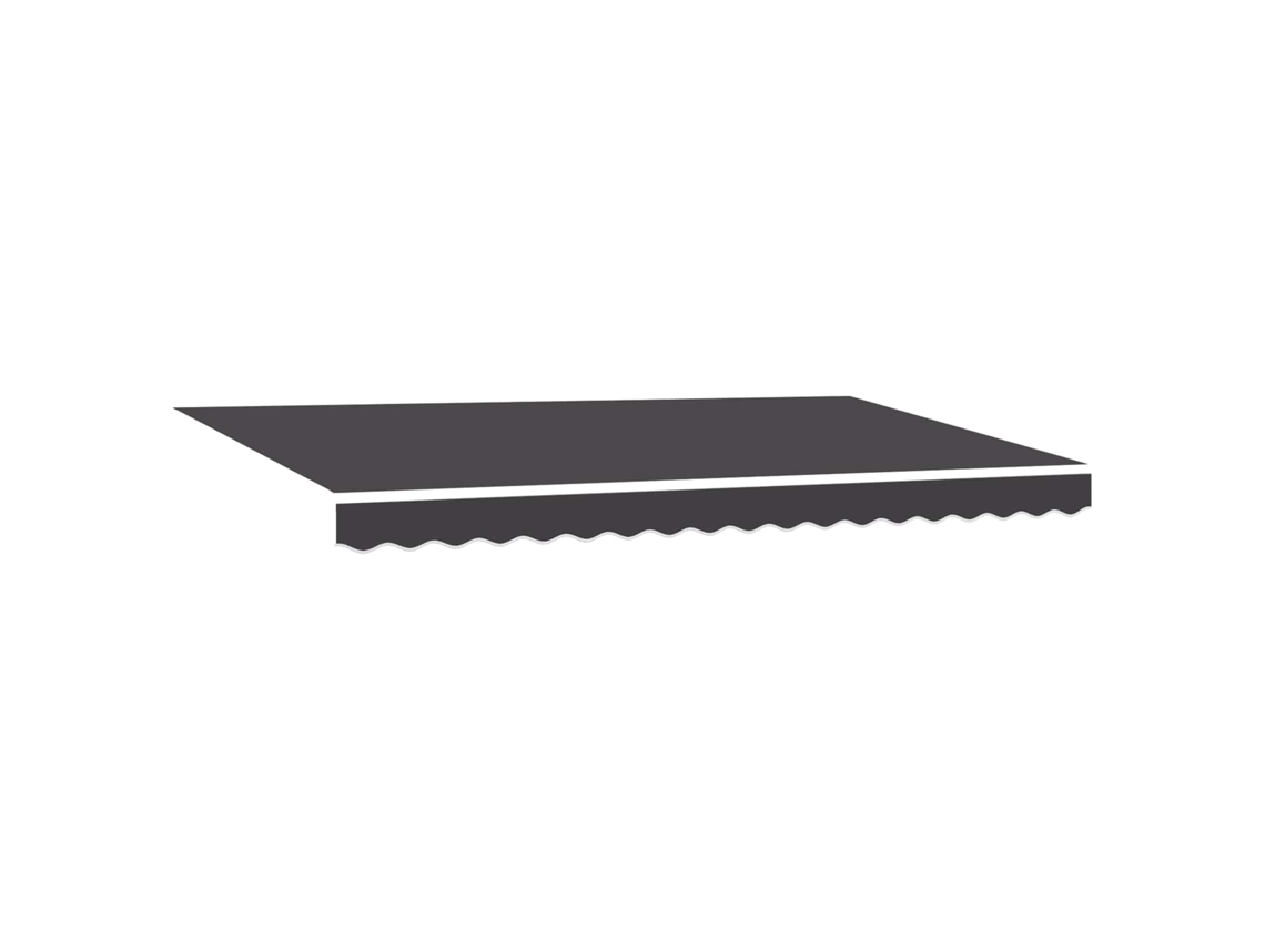 Toldo de vela - Toldo retráctil antracita de 400 x 200 cm, tejido HARLANV1