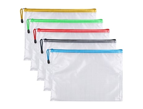 Bolsa Con Cremallera De Malla, Bolsa Con Cremallera De Malla De Plástico Impermeable Para Material De Oficina Escolar, Estilo 1 ZMDECQNA