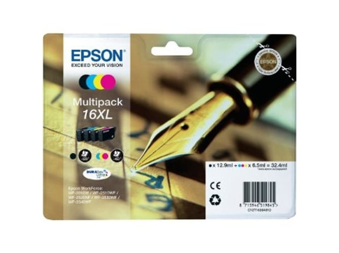 Pack ahorro cartuchos de tinta original EPSON 16XL, Bolígrafo y crucigrama, C13T16364022, T1636