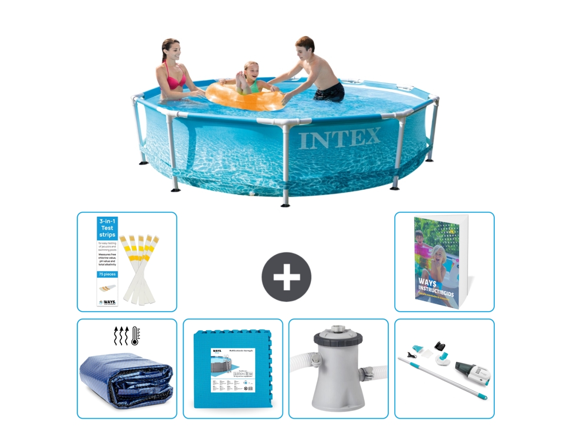 Intex Piscina Com Estrutura Redonda - 305x76 Cm - 7-peças S145