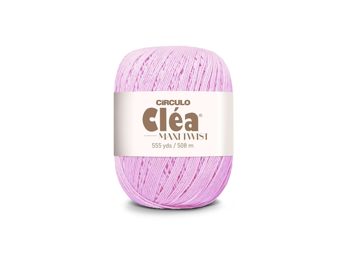 Hilo de crochet circular Double Clea de 150 g, color rosa caramelo 3526