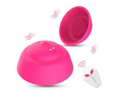 Estimulador de succión de pezón con control remoto inalámbrico con 10 modos para mujeres (rojo rosa) YIZHOOD