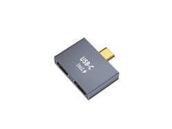 Estación de acoplamiento Yizhood Un puerto USB CE Dos puertos USB A Conexión de un teléfono o tableta USB AC Un cargador USB A o computadora. Gris
