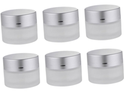 6 Pièces Lot De Pots Vides Verre Mat Cosmétique Portátil Para Stockage Lotion Y Huile Esenciall...