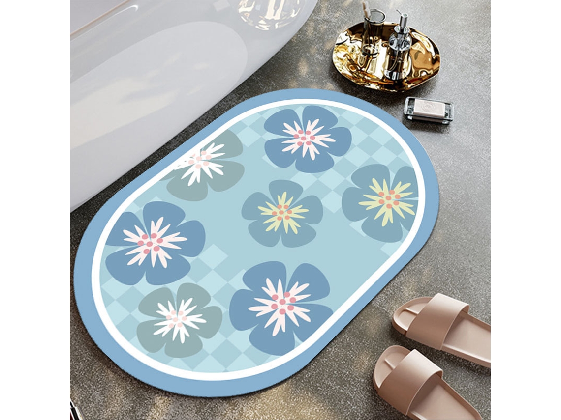 Alfombra de Baño LUUCOZK Antideslizantes Absorbentes Decoración Baño Secado Poliéster Multicolor (60x90cm)