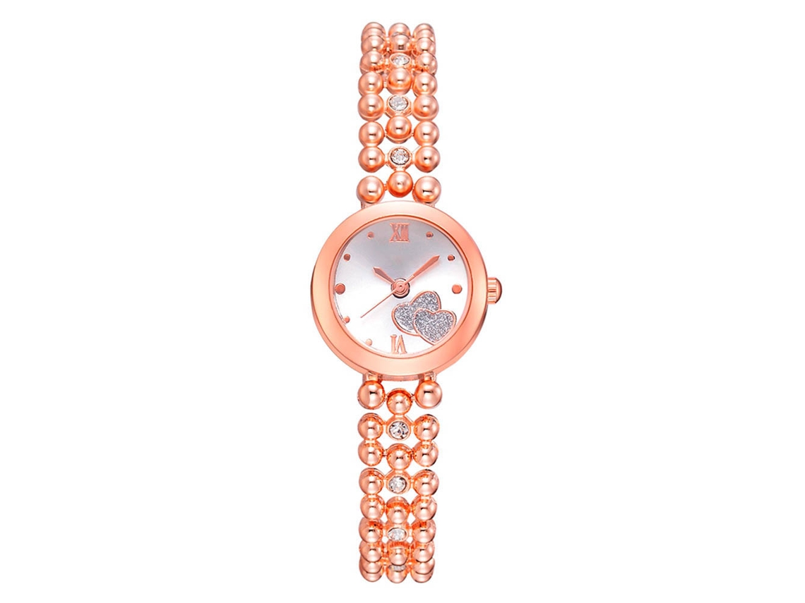 Reloj De Pulsera Práctico Para Mujer Lvpai Con Brazalete De Acero Y Movimiento De Cuarzo (oro Rosa + Oro Blanco)