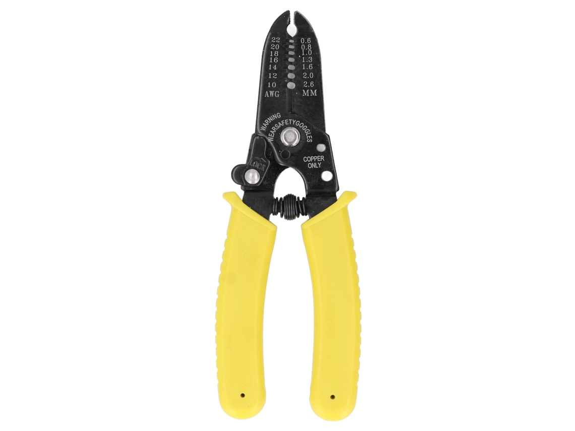 Alicates pelacables, herramienta de crimpado, cortador, reparación MT-5021 Amarillo
