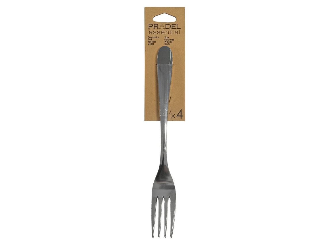 Set de Tenedores PRADEL ESSENTIEL Ondine Acero Metal 18 cm (4 Unidades)