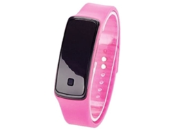 Reloj Deportivo Digital Con Pantalla Led, Correa De Silicona, Gmt, Alarma Y Retroiluminación (rosa)