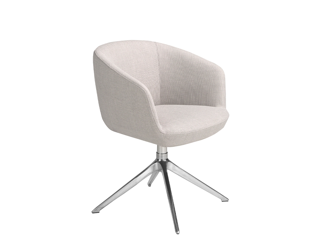 Silla giratoria tela gris claro ANGEL CERDA 67 x 59 x 80