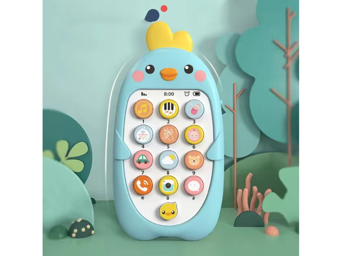 2026-juguete Teléfono Bebé Simulación Musical Educativo Temprano Para Niños De 1 A 3 Años Azul