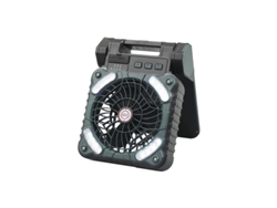 Ventilador Solar Para Camping (verde Oscuro) - Temporizador - Función Repelente De Mosquitos - Energía Solar - Carga Inversa De 5200 Mah