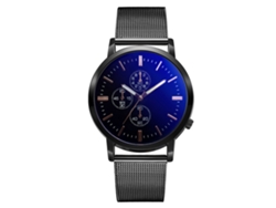 Reloj De Pulsera Casual De Moda Para Hombre Con Esfera Sencilla De Aleación Y Movimiento De Cuarzo Negro.