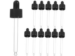 Pipetas De Vidrio Portátiles Y A Prueba De Fugas Con Punta De Silicona Negra, Paquete De 12 Para Uso En