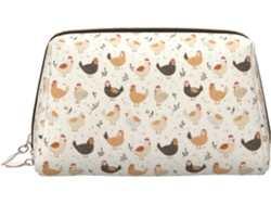 Neceser De Viaje Cuero Organizador Para Mujer Diseño Estampado Vacaciones