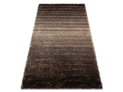 Alfombra Moderno Flim 007-B3 Lanudo, Rayas - Structural Marrón (120 x 160 cm)