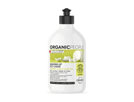ORGANIC PEOPLE Lavavajillas Líquido Ecológico Aloe Y Aceite De Oliva 500 Ml (Aloe Vera)