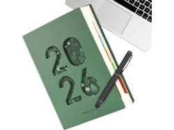 Cuaderno anual de 365 días en piel sintética, planificador mensual 2026, formato A5, diario, oficina, escuela.
