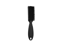 Escova de Cabelo com Degradê, Tesoura e Escova de Limpeza com Cabo em Couro Sintético MDUG (preto)