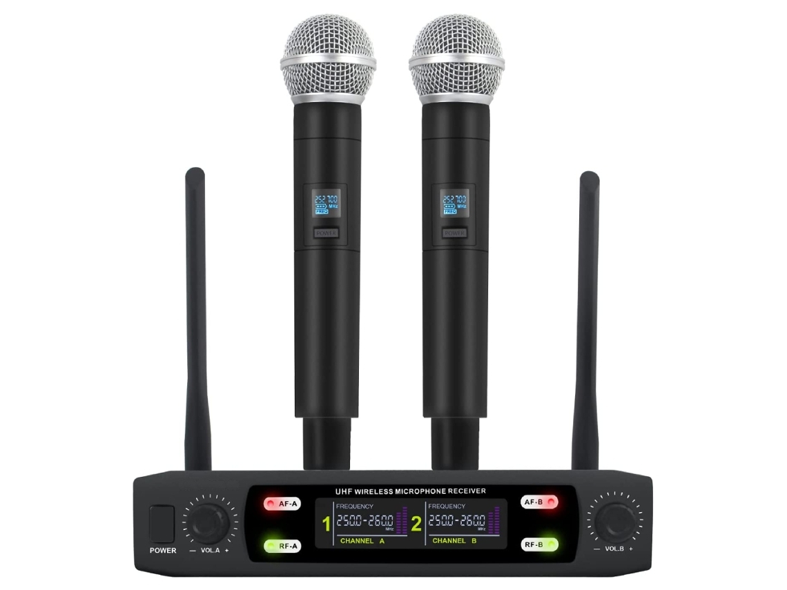 Micrófono inalámbrico UHF profesional negro STELASPLEN