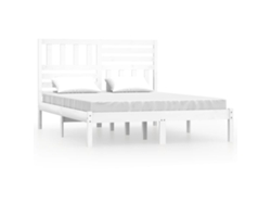 Maison Exclusive - Estructura De Cama Sin Colchón Madera De Pino Blanco 160x200 Cm