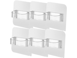 Juego de 3 ganchos multiusos autoadhesivos transparentes para cocina, baño, dormitorio y