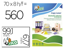 Etiqueta Adhesiva Tico Naranja Fluor Permanente Fsc Laser/Inkjet/Fotocopia 99,1X 67,7 Mm Caja De 560 Unidades AVERY