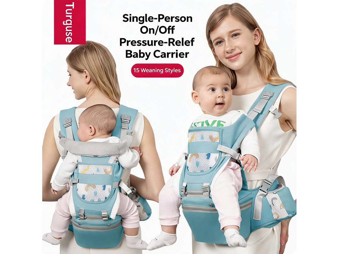 Portero Bebé Eifson Con Asiento De Cadera 0-48 Meses Transpirable (verde)