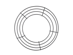 Paquete de 5 anillos de hierro para coronas de metal, decoración navideña, lazos de hierro circulares.