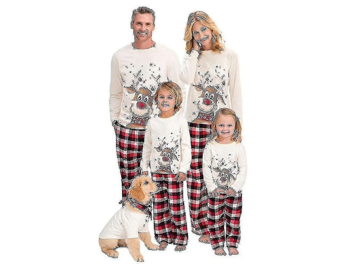 2026-pijamas De Navidad Para Hombre, Mujer, Niños Y Bebés De Seda De Leche Con Manga Larga