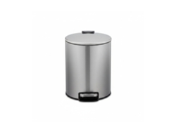 Relaxdays Cubo Basura 5 Litros, Acero Inoxidable, Bote Interior Extraíble, Mecanismo Automático, Papelera Cocina, Plata